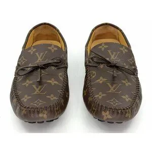 Louis Vuitton Moccasin Monogram Brown Arizona Driver Shoes US Size 10.5 Louis Vuitton Men Arizona Driver Mocassin Monogram Brown | eBay main image 2